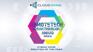 LinkedIn RemoteTech Breakthrough Award Badge 2023 Cloudbrink