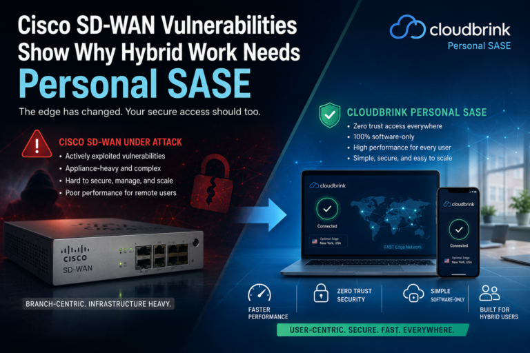 Cisco SD-WAN Vulnerabilities Show Why Hybrid Work Needs Personal SASE